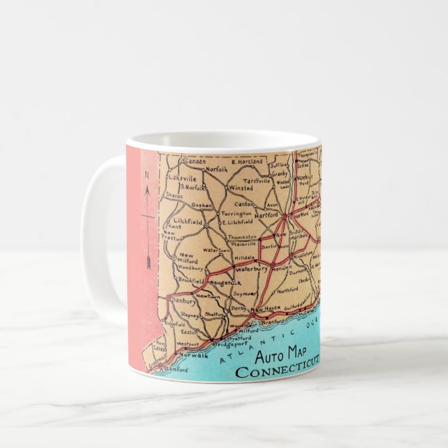  Connecticut Auto Map Mug (Front Left)