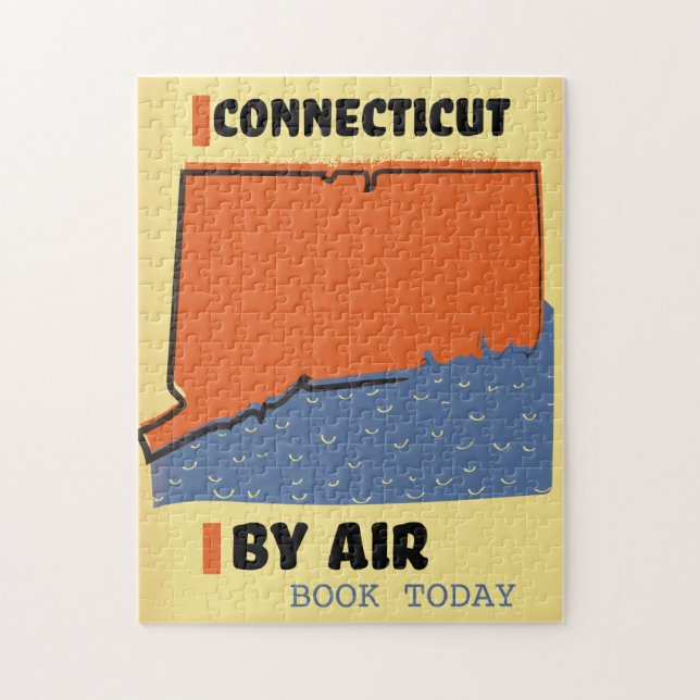 Connecticut By air travel poster Jigsaw Puzzle (Vertical)