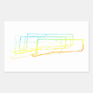connecticut chill blur rectangular sticker