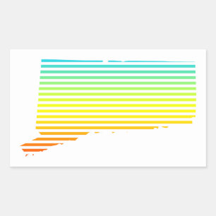 connecticut chill fade rectangular sticker