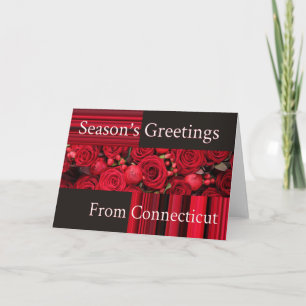 Connecticut  Christmas Card, state specific Holiday Card