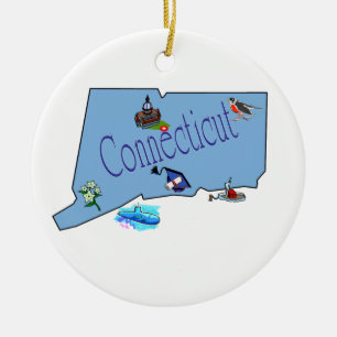 Connecticut Christmas Tree Ornament