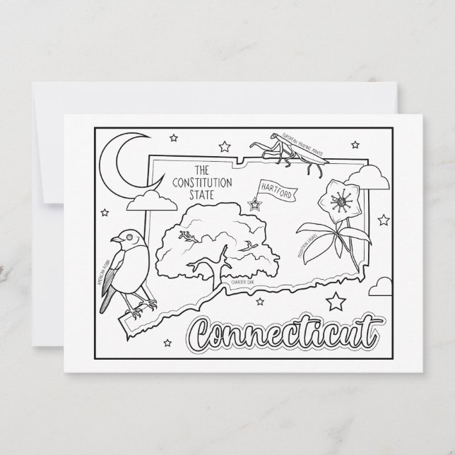 connecticut colour me collage invitation (Front)