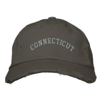 Connecticut Embroidered Distressed Cap Nickel
