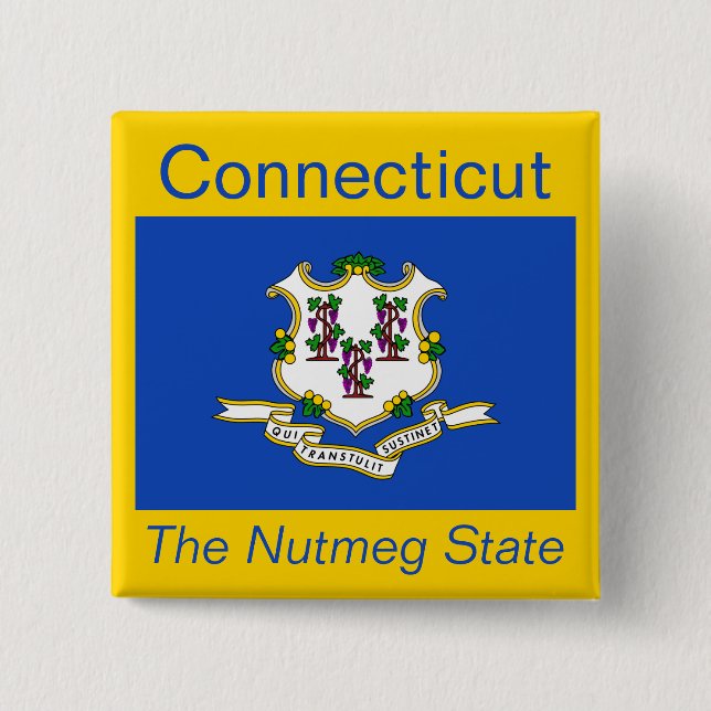 Connecticut Flag Button (Front)
