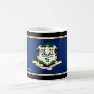 Connecticut flag coffee mug