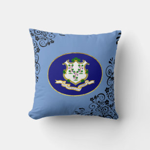 Connecticut flag cushion