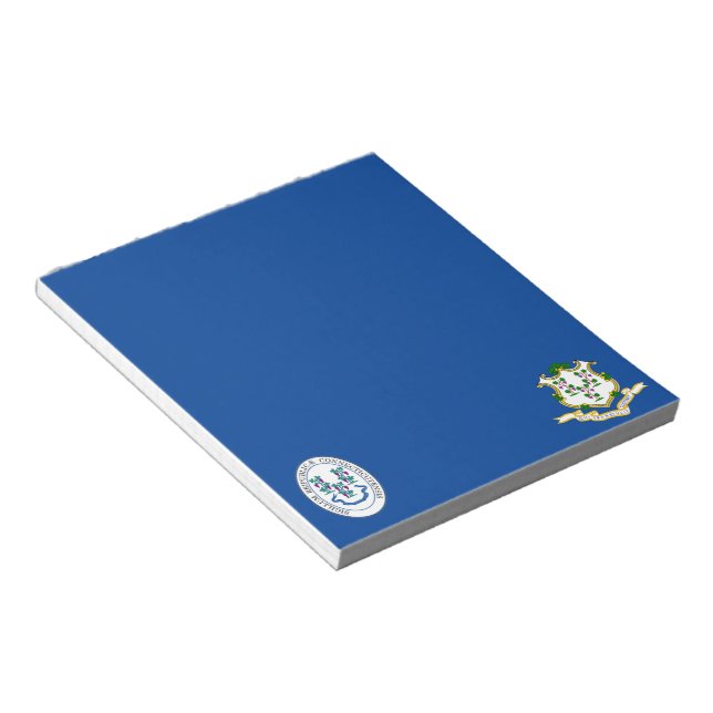 Connecticut flag notepad (Angled)