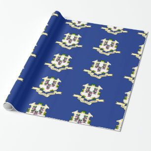 Connecticut flag wrapping paper