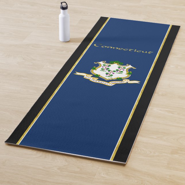 Connecticut flag yoga mat (In Situ)