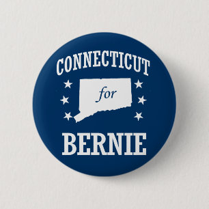 CONNECTICUT FOR BERNIE SANDERS 6 CM ROUND BADGE