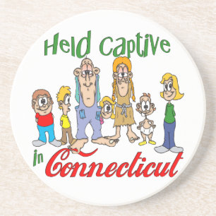 Connecticut Funny Trailer Park Sandstone Coaster