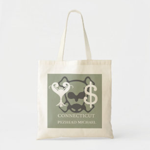 Connecticut Glyph Graphic with Breath Mint ID Tote Bag