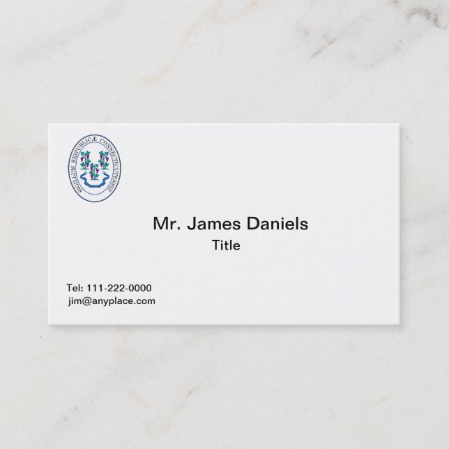 Connecticut Great Seal Business Card (Front)