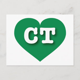 Connecticut Green Heart - I love CT Postcard