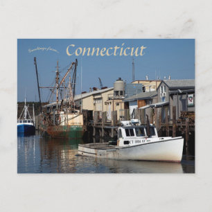 Connecticut Harbour looking out to the Long Island Postcard