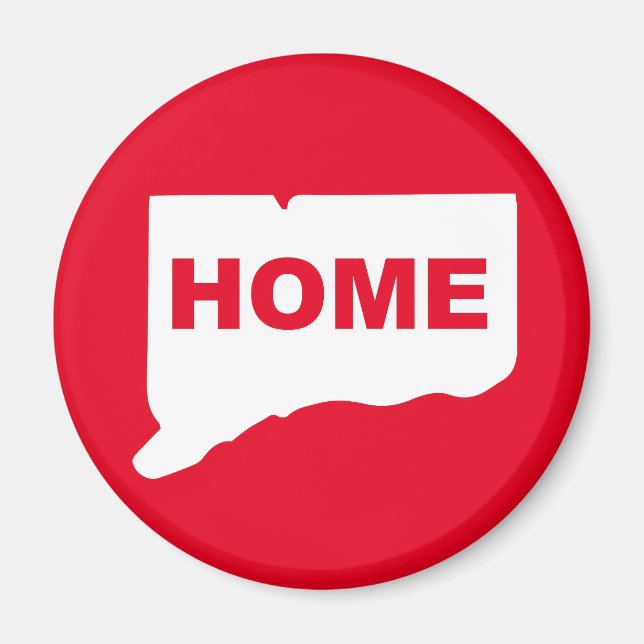 Connecticut Home Away From State Fridge Magnet (Front)