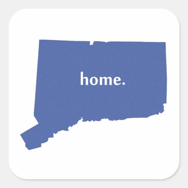 Connecticut Home blue Square Sticker (Front)