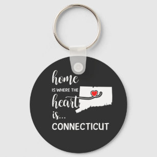 Connecticut home is where the heart is key ring