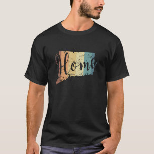 Connecticut Home Map Outline USA America T-Shirt