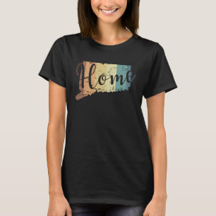 Connecticut Home Map Outline USA America T-Shirt