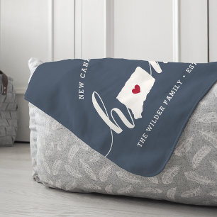 Connecticut Home State Personalised Sherpa Blanket