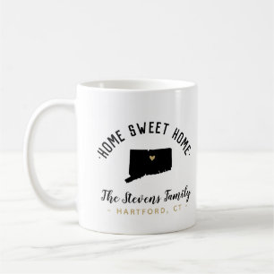 Connecticut Home Sweet Home Family Monogram Mug