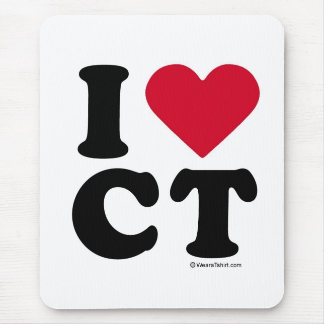 CONNECTICUT - I LOVE CT - I LOVE CONNECTICUT MOUSE PAD (Front)