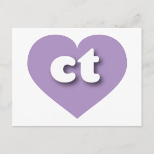 Connecticut lavender heart - I love ct Postcard