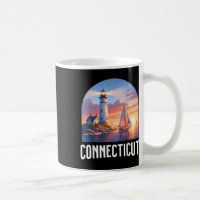 Connecticut Lighthouse Sailboat Souvenir Ocean Sea