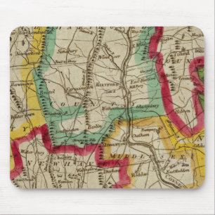 Connecticut Map Mouse Pad