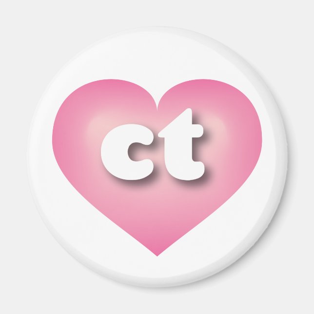 Connecticut pink fade heart - I love ct Magnet (Front)