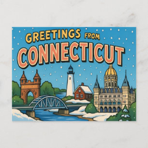 CONNECTICUT Postcard