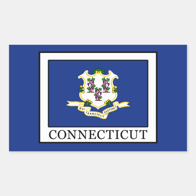 Connecticut Rectangular Sticker (Front)