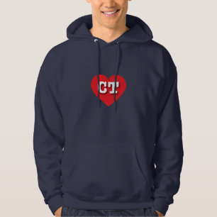 Connecticut Red Heart - I love CT Hoodie