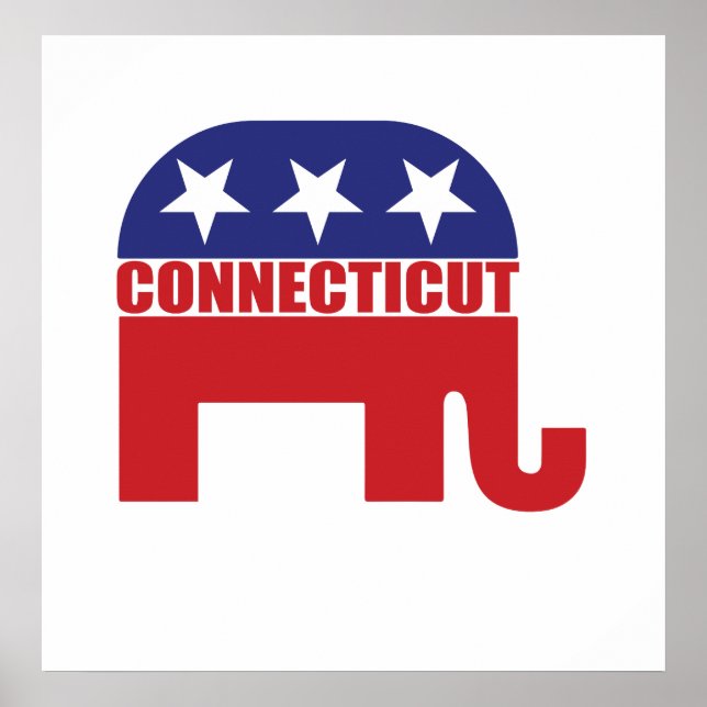 Connecticut Republican Elephant Poster (Front)