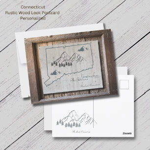 Connecticut Rustic Wood Greetings Postcard
