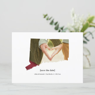 Connecticut Save the Date Photo Card