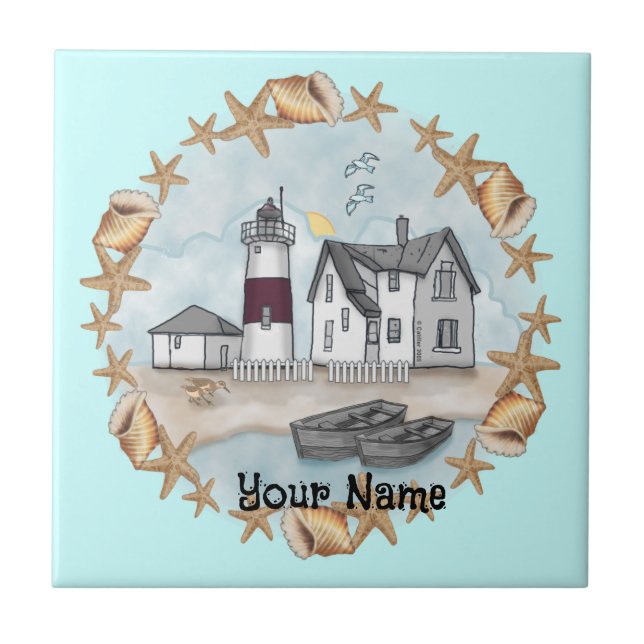 Connecticut Shells Lighthouse  tile (Front)