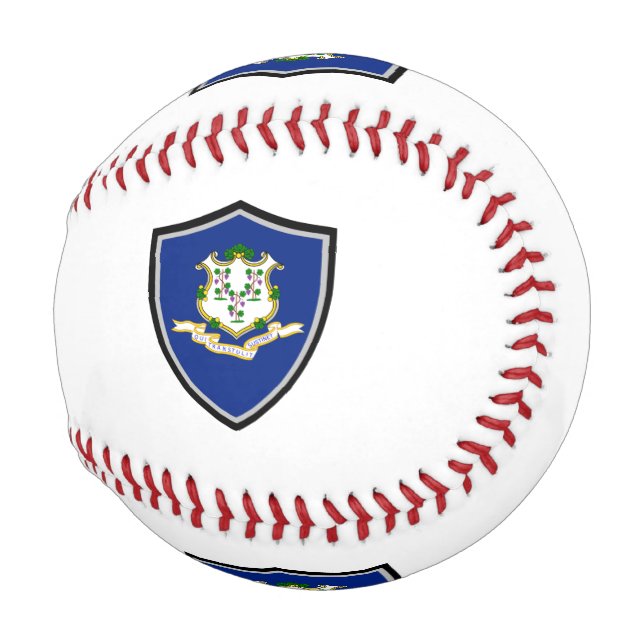 Connecticut shield flag baseball (Front Right)