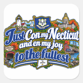 Connecticut square sticker