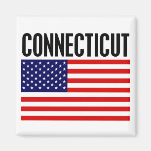 Connecticut, Stars and Stripes Magnet