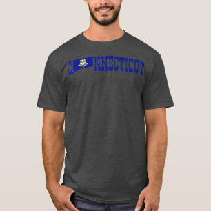 Connecticut State and Connecticut Flag Pride for C T-Shirt