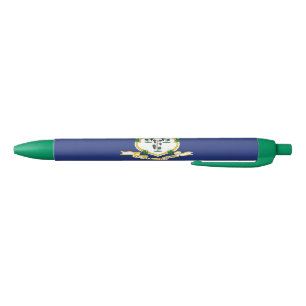 Connecticut State Flag Blue Ink Pen