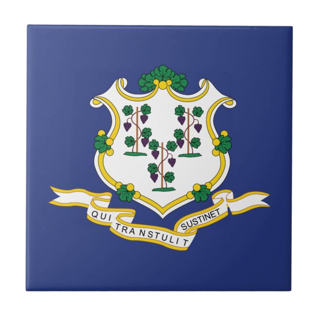 Connecticut State Flag Ceramic Tile (Front)