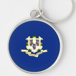 Connecticut State Flag Design Key Ring