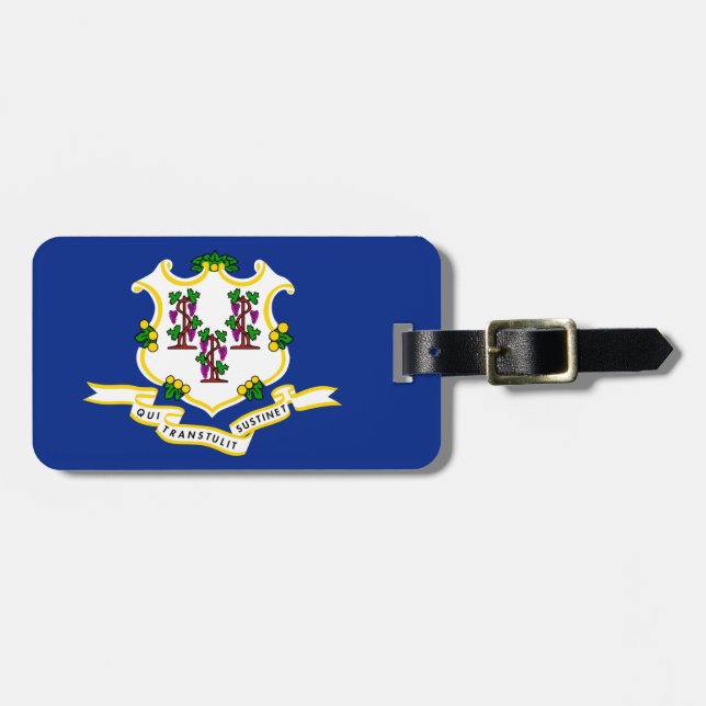 Connecticut State Flag Design Luggage Tag (Front Horizontal)