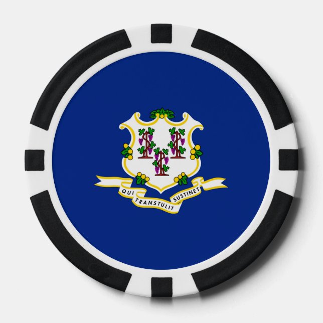 Connecticut State Flag Design Poker Chips (Front)