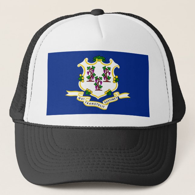 Connecticut State Flag Design Trucker Hat (Front)