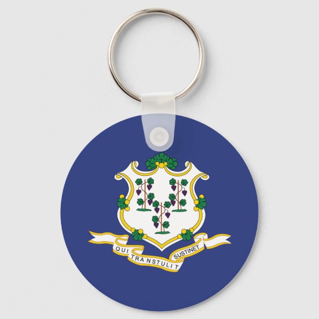 Connecticut State Flag Key Ring (Front)